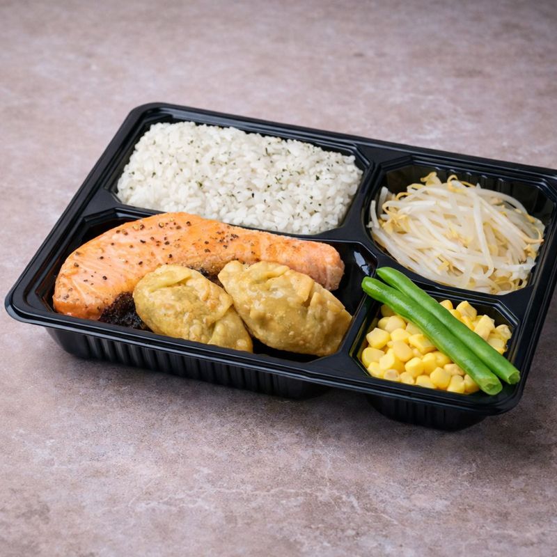 Happy Salmon & Gyoza Delight